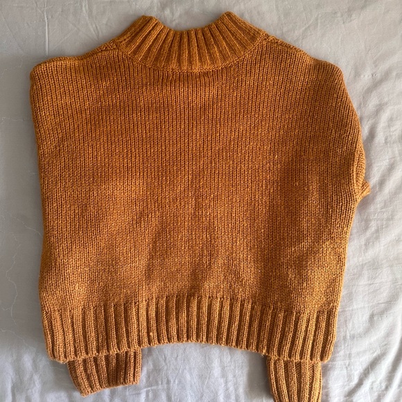 Brown cropped knit sweater - Picture 3 of 3